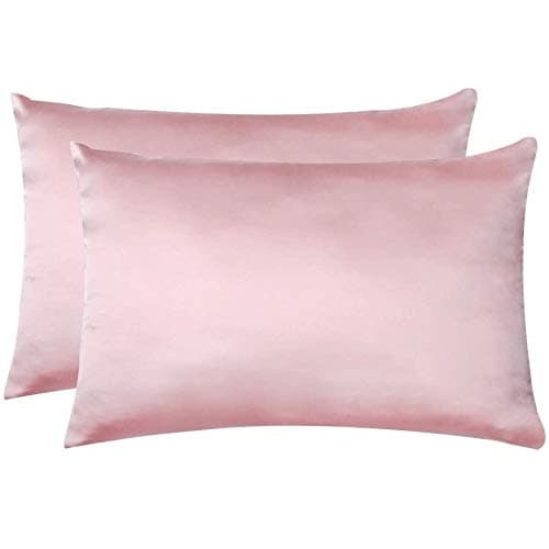 Jocoku 100% Mulberry Silk Pillowcases Set of 2 for Hair and Skin and Super Soft and Breathable Queen Size Nature Silk Pillowcases (Queen, Pink) - Image 1