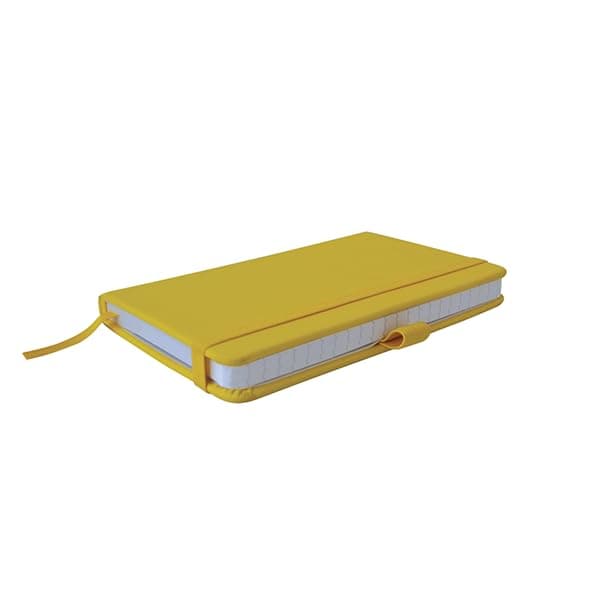 Danpex Libreta De Notas TUCSON | Colores Modernos En Pasta Dura | Medidas 9x14 cm | Hojas Cosidad Blancas Y Separador | Tamaño Compacto Cuaderno De Bolsillo | Elástico De Cierre | Estudiantes U Oficinistas | (TUCSON, AMARILLO) - Image 1