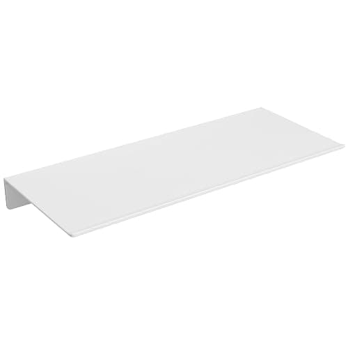 Danpoo 8 inch White Small Floating Shelf for Wall Organizer & Storage, Mini Display Shelf, Metal Wall Shelf for Bathroom, Living Room, Kitchen, Bedroom - Image 1
