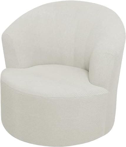 High Stretch Swivel Barrel Chair Covers Jacquard Swivel Sofa Chair Covers Modern Club Round Armchair Slipcover Resuable Swivel Accent Chair Protectors (Color : 11, Size : 1PCS) - 11 - Image 1