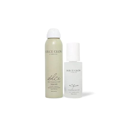 DOLCE GLOW Devin + Hunter Glow Bundle - Dolce Self-Tanning Mist Travel Size and Acqua Hydrating Face Mist, Clear - Image 1
