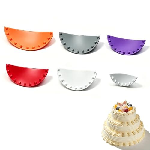 6 Pcs Cake Arch Guide Tool Set – Swag Marker Tool, Piping Guide, Multiple Sizes Arc Ruler & Evenly Spaced Ruffle Tool, Convenient Size & Position Control for Cake Decorating Beginners and Bakers - Image 1