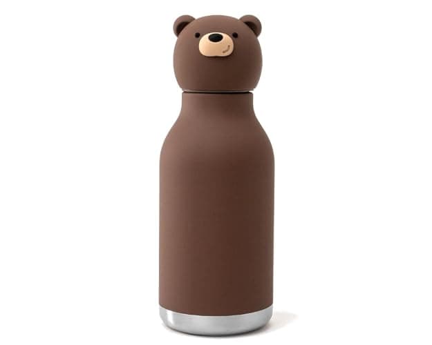 asobu Bestie Brown Bear Water Bottle, Cute Collectible Character, BPA Free | 16 oz, Stays Cold 24 Hours, Double Wall Vacuum Insulation, Food Grade Stainless Steel, Leak Proof, Great Gift Idea - Image 1