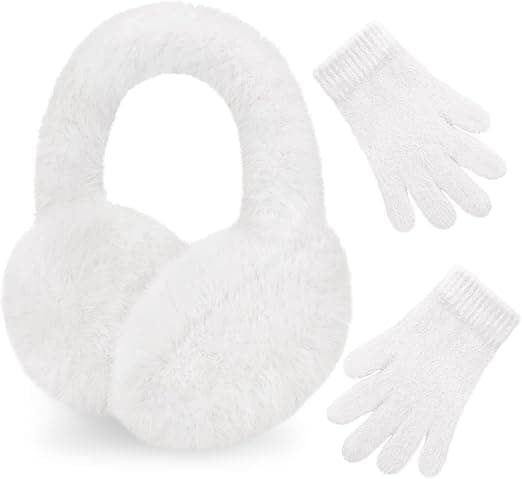 YSense Ear Muffs for Winter Women Foldable Fluffy Cute Earmuffs Cold Weather Ear Warmers Faux Fur Adjustable Headband - Image 1