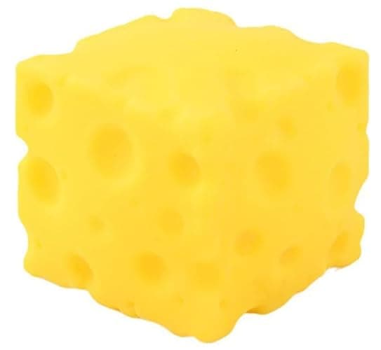 Yellow Cheese Squeeze,Stress Balls for Adults ,Soft Novelty , Rebounding Sensory, Theme Cheese Cubes Squishy (Small) - Image 1