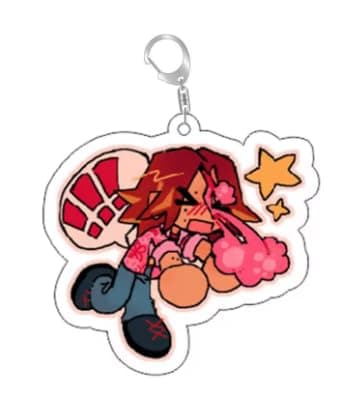 Cartoon Anime Pendant Keychains Holder Car Key Ring Mobile Phone Bag Hanging Cute Kawaii Chibi Horror Mouthwashing Game (Daisuke/Style 3) - Image 1
