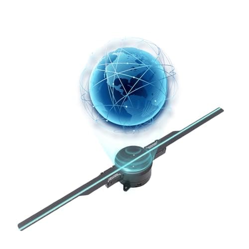 3D Hologram Fan, 16.5in 3D Hologram Projector Advertising Display With 224 LED Light Beads Holographic Video Projector for Business Store Signs, Bar, Casino, Party, Christmas - Image 1