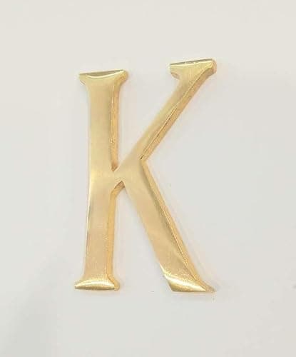 Brass Polish Gold Letter K Sticker Self Adhesive for Scrapbooking, Personalised Headings and Home Decor Projects 150 mm (6 inch) Set of 1 - Image 1
