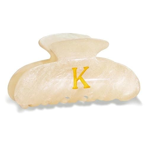 Fohufo Birthday Gifts for Women 2025 - Fashion Glitter Claw Hair Clips Personalized Gifts for Women Birthday Unique, Durable Initial Hair Clips Gold Hair Claw Accessories - Letter K - Image 1