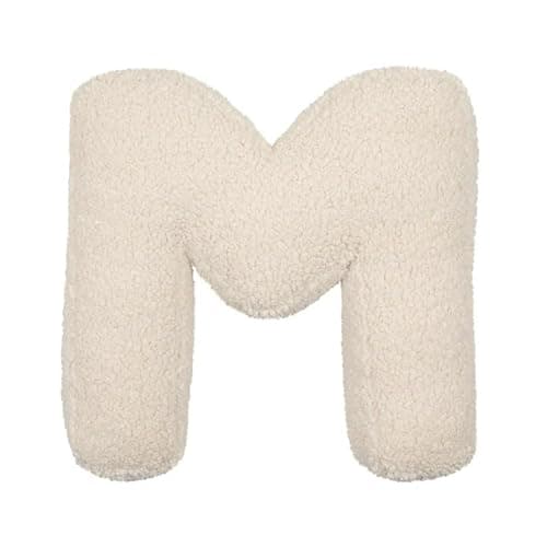 Chpbolly Letter Pillow English Letter Plush Pillow Cozy Lambswool Initial Throw Pillow Alphabets Letter Decorative Cushion Comforting Huggable Stuffed Cushion for Bedroom Sofa(15.7 * 13.8 * 3.9 in) - Image 1