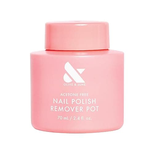 Olive & June Polish Remover Pot | Acetone-Free Nail Polish Remover with Sponge Lid for Mani + Pedi | No-Mess, Gentle & Effective Formula | Non Acetone | Vegan & Cruelty-Free | 70mL - Image 1