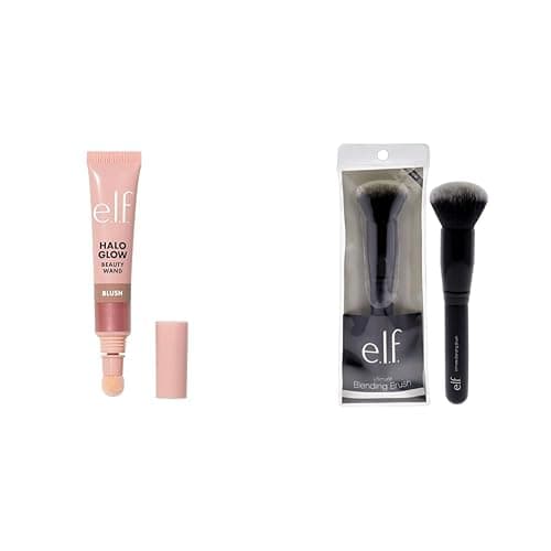 e.l.f. Halo Glow Blush Beauty Wand, Liquid Blush Wand For Radiant, Flushed Cheeks, Infused With Squalane, Vegan & Cruelty-free, Pink-Me-Up & Ultimate Blending Brush - Image 1
