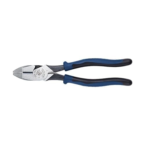 Klein Tools J213-9NE Side Cutter Linemans Pliers, Made in USA, High Leverage, 9-Inch, Streamlined Design, Color Coded - Image 1