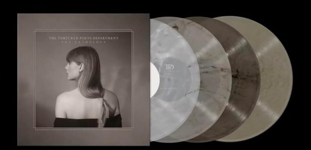 Taylor Swift The Tortured Poets Department The Anthology Grey Marbled Version + 4 Acoustic Bonus Songs W/ Never Before Seen Poster Inside! - Image 1