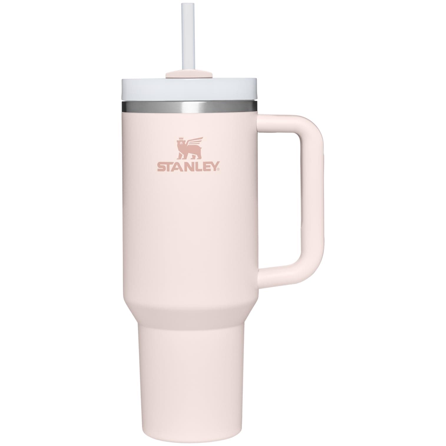 Stanley Quencher H2.0 Tumbler with Handle & Straw 40 oz | Twist On 3-Way Lid | Cupholder Compatible for Travel | Insulated Stainless Steel Drink Bottle | BPA-Free | Rose Quartz - Image 1