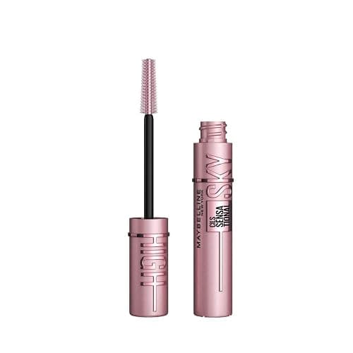 Maybelline New York Lash Sensational Sky High Mascara, Volumising & Lengthening Mascara, Washable Flake-Free Formula Infused with Bamboo Extract & Fibres, 7 ml, Shade: 01, Black - Image 1