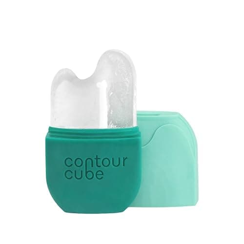 Contour Gua Cube - Gua Sha Face Massage Tool - Ice Roller for Sculpting, De-Puffing & Lymphatic Drainage - Face Ice Roller & Massager - Compact Skin Care Tools for Daily Skincare & Travel - Jade - Image 1