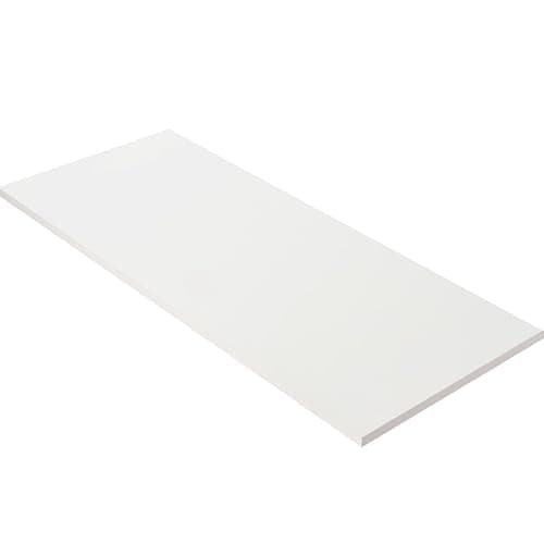 Kaboon White Table Top 23.62" D x 55" W, Solid One-Piece Desktop, Universal Wood Countertop, Reversible Laminate Top, Double Desks, L-Desk DIY, for Home and Commercial - White - 55x24 - Image 1