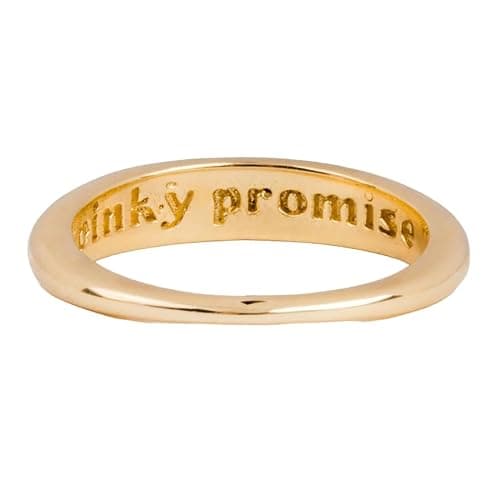 THEBLUEPEARL Women Silver Ring, Pinky Promise Band, 925 Sterling Silver, Gold Micron, Unisex, Dainty, Statement Jewelry, Minimalist, Wedding, Engagement, Stackable, Tiny, TBP-284 - Image 1
