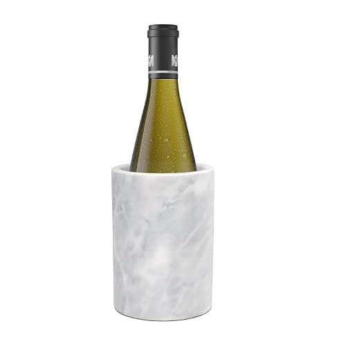 Kota Japan White Marble Stone Wine and Champagne Bottle Chiller Cooler - 7" X 5" | Elegant Kitchen Utensil Holder | Must Have Wine Chiller for Your Home | Impress Your Guests at Next Party or Event! - Image 1