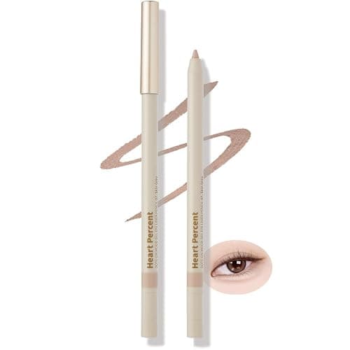 Heart Percent Dote On Mood Gel Eyeliner Pencil – Long-Lasting Waterproof Smudge Proof Smooth Retractable, Aegyo Sal Makeup, Under Eye Highlighter with Built-In Sharpener, #07. Skin Gray - Image 1
