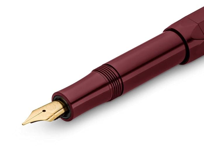Kaweco CLASSIC SPORT Fountain Pen Bordeaux with 23 Carat Gold-Plated Steel Nib and Iridium Tip for Ink Cartridges I Sport Fountain Pen 13 cm I Nib: M (Medium) - Image 1