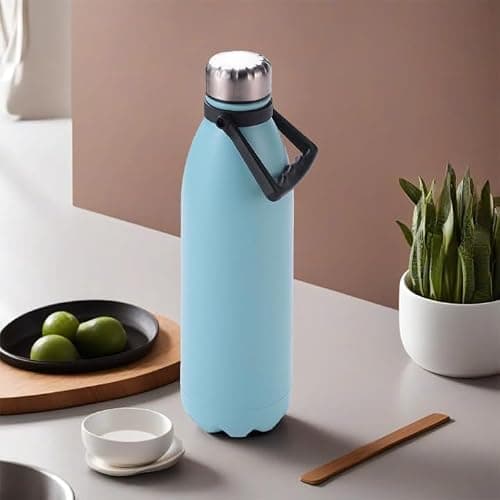 The Better Home Insualted Water Bottle 2 Litre | BPA Free Stainless Steel Double Wall Insualted Bottle | 18 Hours Hot and 24 Hours Cold Water Bottle | Thermos Flask for Adults & Kids (Pack of 1, Blue) - Image 1