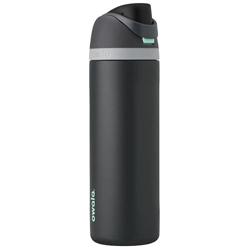 Owala FreeSip Insulated Stainless Steel Water Bottle with Straw for Sports and Travel, BPA-Free, 24oz, Foggy Tide - Image 1