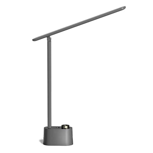 Honeywell HWT-H01 LED Desk Lamp Stepless Dimmable Table Lamp with USB A+C Dual Charging Port Eye-Caring Foldable Desk Light with 3 Color Modes for Home Office Bedroom Reading Study Sunturalux (Gray) - Image 1