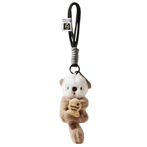 MGQFY Otter Plush Keychain,Cute Plush Bag Charm for HandBag Backpack Funny Fashion Bag Accessories for Women Teens Animal Lovers - Image 1