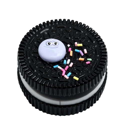 Taba Squishy Biscuits Squeeze Toys,Sensory Fidget Toy for Your Best Mellow and Chill,Party Favors,Perfect Desk Accessory for Adults (Black) - Image 1