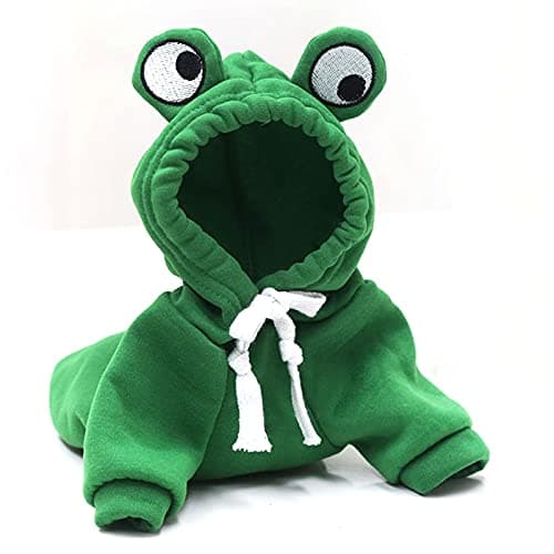 Warm Dog Winter Clothes Cute Fruit Dog Coat Hoodies Fleece Pet Dogs Costume Jacket for French Bulldog Chihuahua Ropa para Perro(Green,XXL) - Image 1