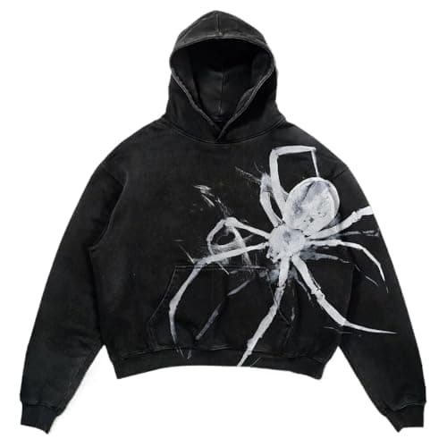 Obenie Halloween Y2K Hoodie Gothic Casual palm/spider Blast Print Pattern Skull Fashion Hoodie Men Harajuku Men Clothing - Image 1