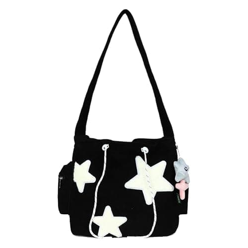 KAMEILONG Star Crossbody Bag Women Corduroy Tote Bag Aesthetic Messenger Bag Cute Shoulder Bag Y2K Hobo Bag - Image 1
