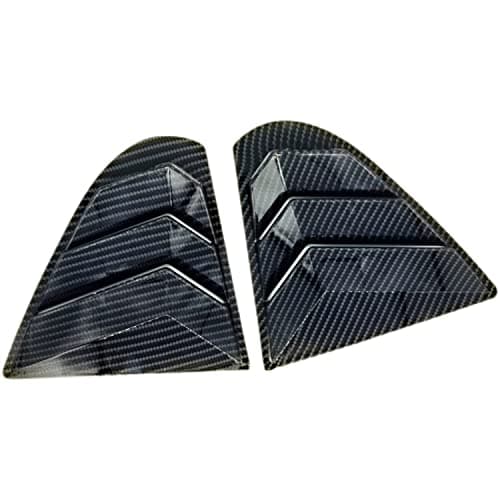 Autophoton for Mitsubishi Lancer 2008-2017 Carbon Fiber Black Rear Window Shutter Cover Trim 2pcs Car Accessories - Image 1