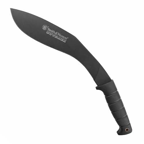 Smith & Wesson Outback SWBH 17in Full Tang Kukri with an 11.9in Stainless Steel Blade and Rubber Handle for Outdoor, Tactical, Survival and EDC - Image 1