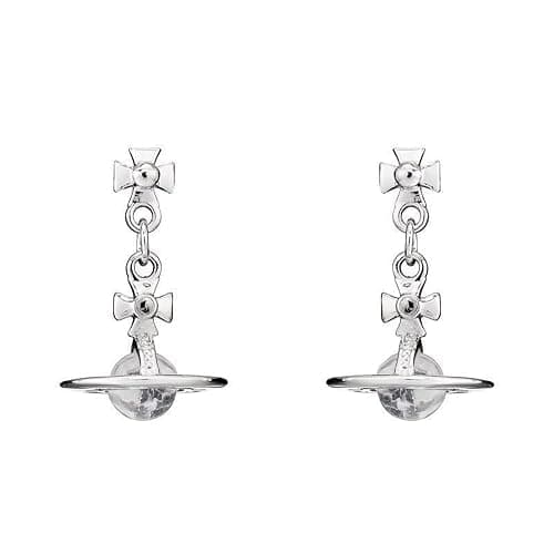 ZHOUMEIWENSP Silver Saturn NANA Earrings Planet Dangle Earrings Space Hypoallergenic Punk Earrings for Women - Image 1