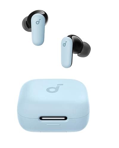 Soundcore P30i by Anker Noise Cancelling Earbuds, Strong and Smart Noise Cancelling, Powerful Bass, 45H Playtime, 2-in-1 Case and Phone Stand, IP54, Wireless Earbuds, Bluetooth 5.4 (Blue) - Image 1