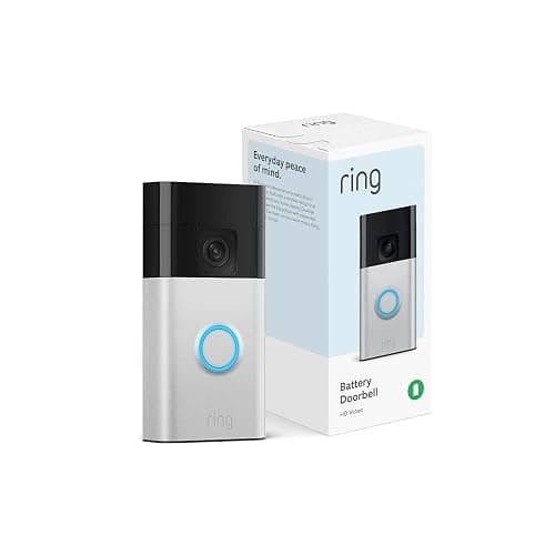 Ring Battery Doorbell (newest model), Home or business security with Head-to-Toe video, Live View with Two-Way Talk, and Motion Detection & Alerts, Satin Nickel - Image 1