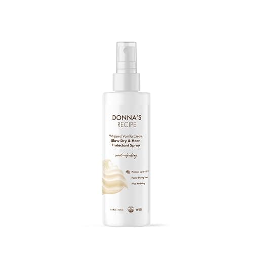 Donna's Recipe by Tabitha Brown | Whipped Vanilla Cream Blow-Dry & Heat-Protectant Spray – 450 °F Protection, Faster Drying, Frizz Control – 5.5 fl oz - Image 1