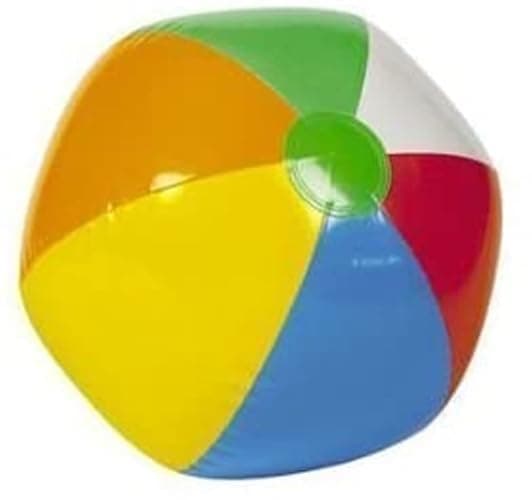 24 Mini BEACH BALLS/6-Panel Traditional Style Rainbow 6" BEACHBALLS/Pool Party FAVORS/WEDDING/Decorations/LUAU/2 DOZEN - Image 1