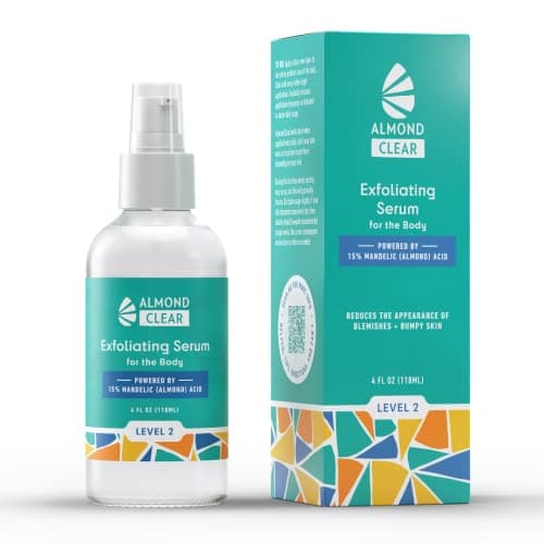 Almond Clear Level 2 Serum | Mandelic Acid Body Serum for Acne, Folliculitis, Aging Skin, Ingrown Hairs, Dark Spots on Face, Chest, Butt, Back, Thighs, Arms | 4 oz - Image 1