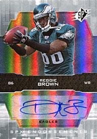 Reggie Brown Autographed/Signed 2007 UpperDeck Philadelphia Eagles Football Card - Autographed Football Cards - Image 1