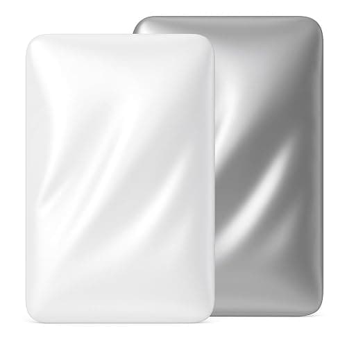 Satin Bassinet Sheet 2 Pack, Great for Baby Hair, Soft Silk Feeling Sheet for Rectangle Cradle Bassinet Mattress Pad, for Boys Girls Gift Newborn and Infant(White & Gray) - Image 1