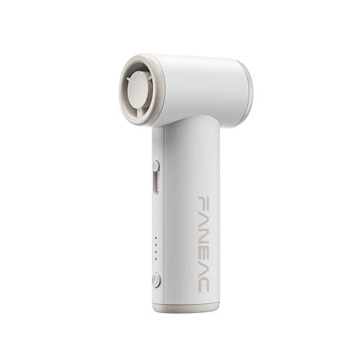 Mini Handheld Portable Fan - Brushless Motor, Ultra Slim, Stepless Control, Rechargeable 2500mAh Battery Up to 8 Hours, Pocket Electric Fan for Outdoor Travel & Office (Breeze White) - Image 1