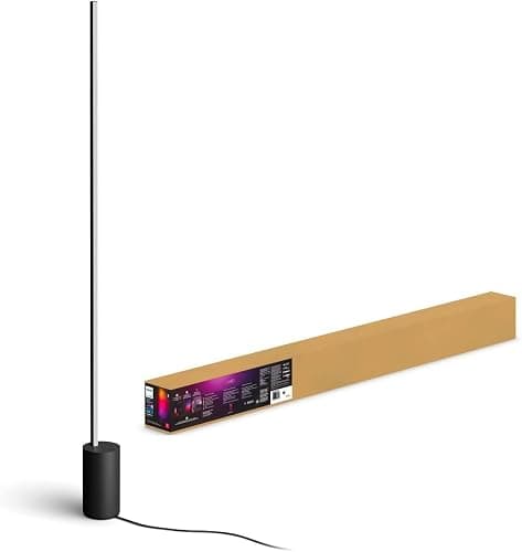 Philips Hue Signe Smart Color Changing Floor Lamp, 1-Pack, Black | White & Color Ambiance, 2550 Lumens, Works with Alexa Google Assistant & Apple HomeKit, Use with Hue App - Image 1