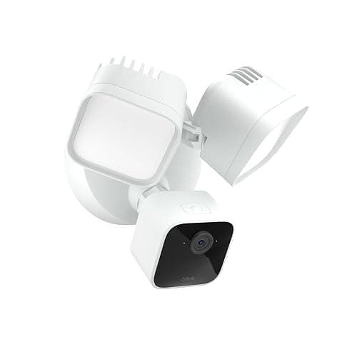 Blink Wired Floodlight Camera - Smart security camera, 2600 lumens, HD live view, enhanced motion detection, built-in siren, Works with Alexa – 1 camera (White) - Image 1
