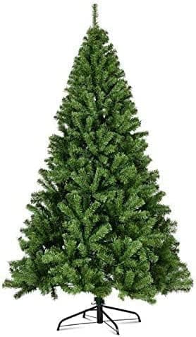 10FT/3M Artificial Christmas Tree Xmas Realistic Green Natural Branches with Solid Metal Legs - Image 1