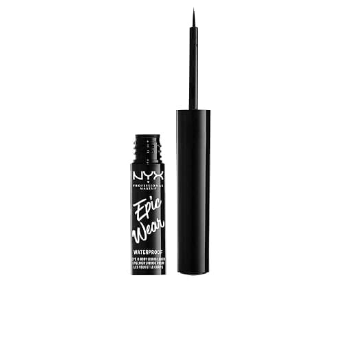 NYX Professional Makeup Epic Wear Semi-Permanent Liquid Liner, Longwearing, Waterproof, Eye Liner and Body Art, Matte Finish, Colour: Black - Image 1