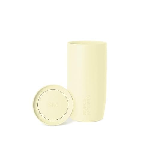 Simple Modern Travel Coffee Mug Tumbler with 360° Lid | Ceramic-Lined Insulated Stainless Steel Cold Brew Iced Coffee Cup | Gifts for Women Men Her Him | Voyager Signature | 16oz | Buttercup - Image 1